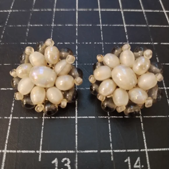 Vintage 4 Strand Art Glass Necklace With Matching Clip-On Earrings, 16 I… - Picture 6 of 9